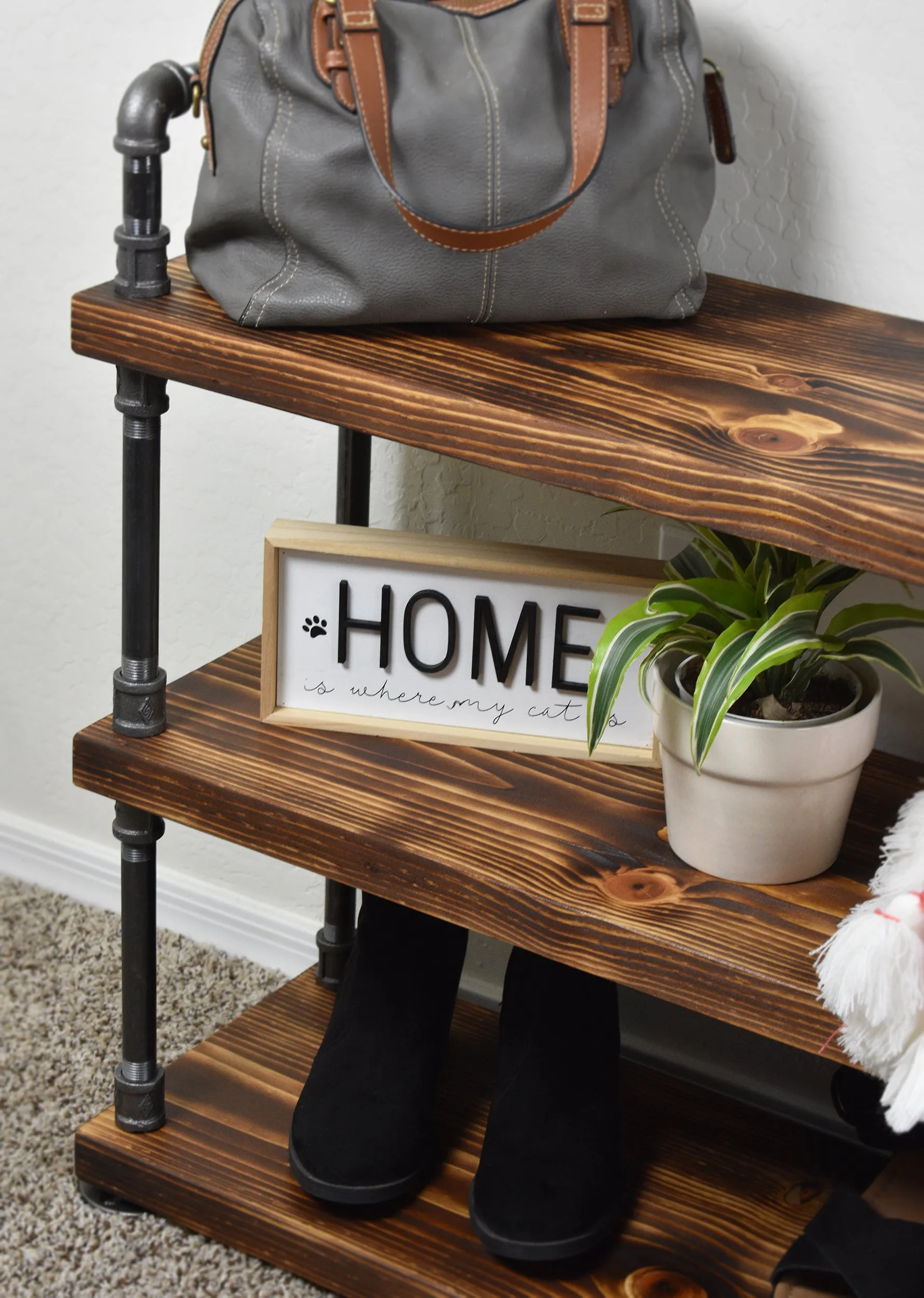 Hall Tree with Coat Hooks and Storage Bench
