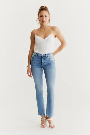 Hannah - High Waist Straight - Light Blue