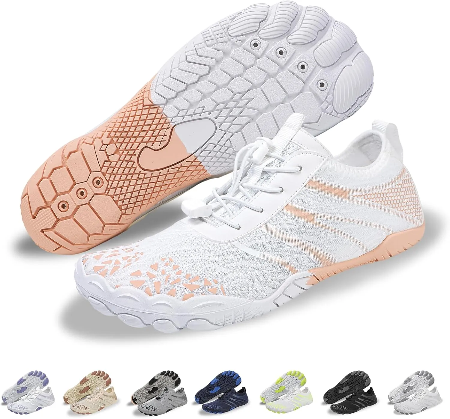 Hike Barefoot Shoes for Women Men - Quick Dry Wide Toe Box Beach Swim Athletic Sports Shoes, Non-Slip Hike Yoga Lightweight Footwear Aqua Hiking Walking Kayaking Diving Surfing