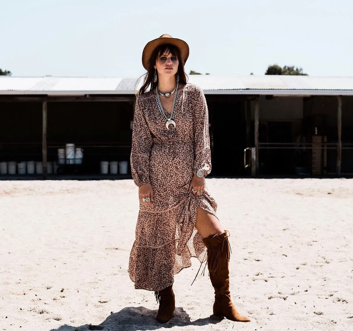 INTO THE WILD BOHO GYPSY MAXI DRESS