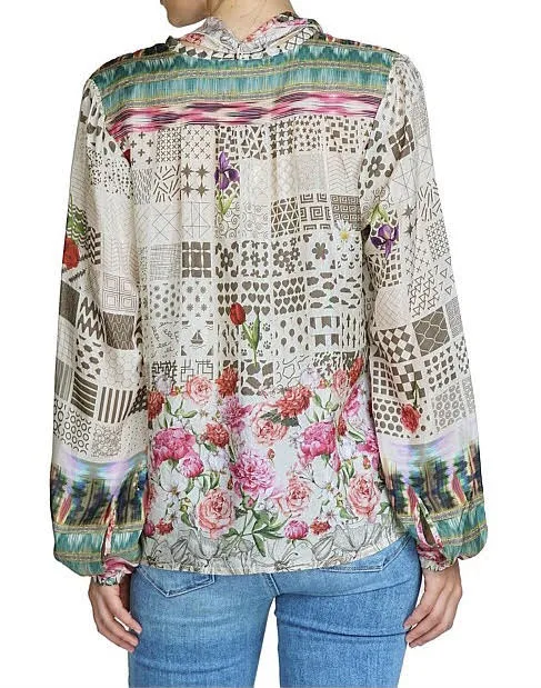 JOHNNY WAS ADELE SILK BLOUSE