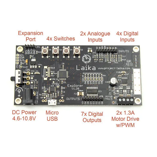 Laika Explorer Board - Robotics for Raspberry Pi