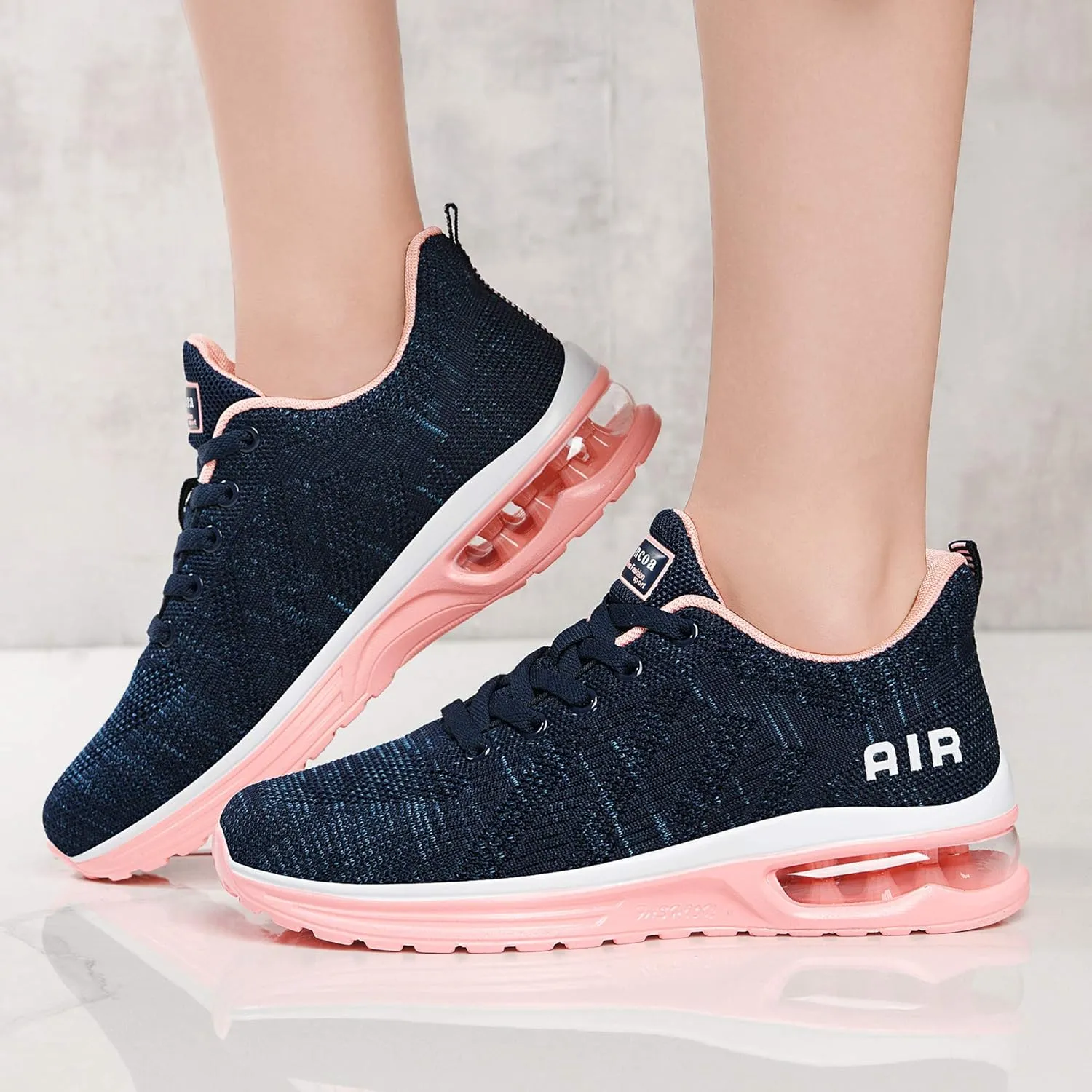 Lamincoa Womens Walking Shoes Lightweight Running Shoes Womens Tennis Shoes Non Slip Air Shoes Breathable Mesh Air Cushion Sneakers for Gym Workout Sports