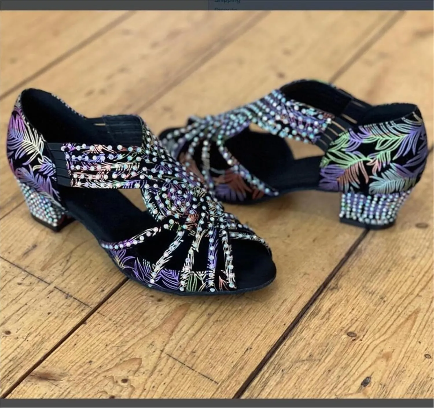 Latin Dance Shoes for Women Salsa Dance Shoes Girl Ballroom Shoes for Women Latin Dance Shoes Latin Shoes Rhinestone(Red Heel 4.5cm,11)