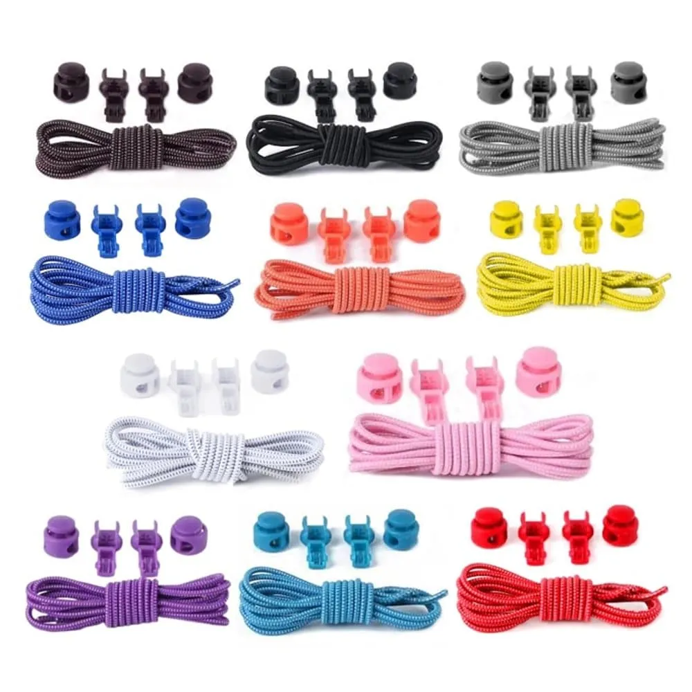 Lazy No-Tie Elastic Speed Shoelaces - Black