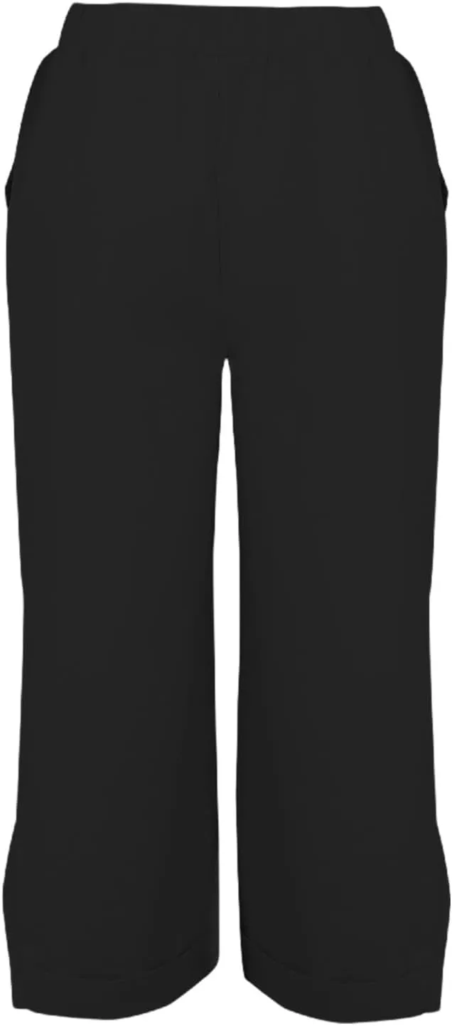 Linen Pants Women Solid Straight Elastic Pants Drawstring Lightweight Spring 2025 Summer Casual Slit Trouser Legs Pants