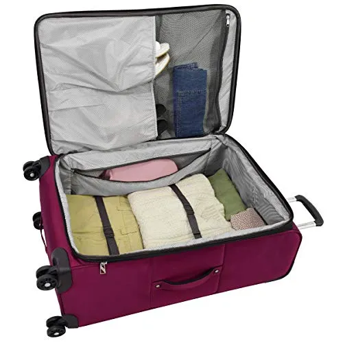London Fog Cranford 20" Expandable Carry-on Spinner, Cranberry