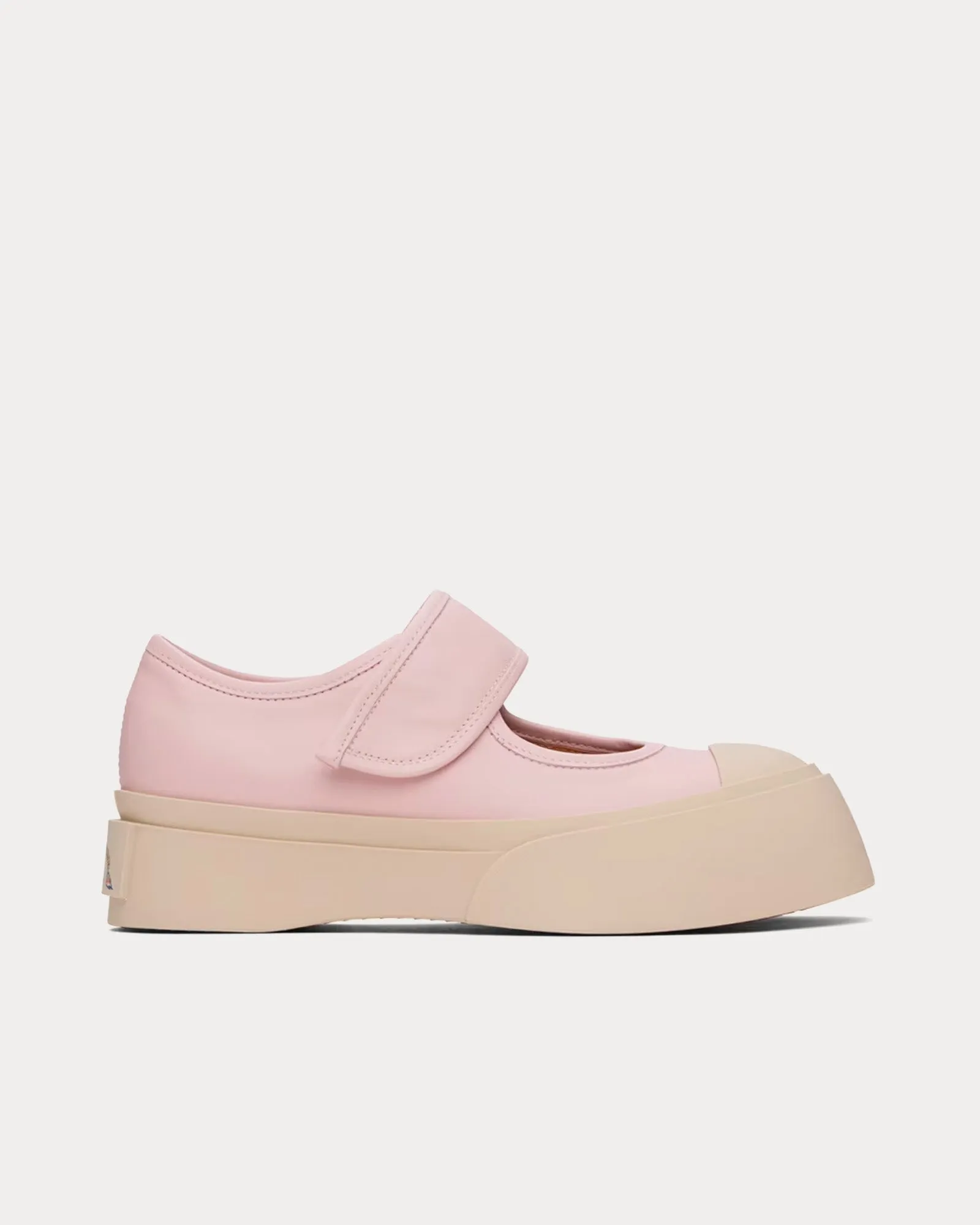 Mary Jane Leather Light Pink Slip On Sneakers