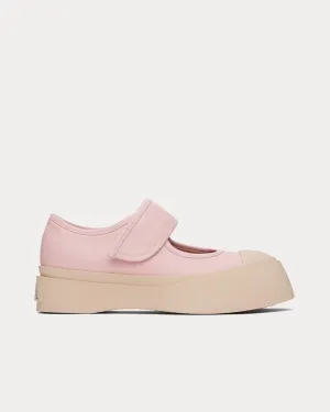 Mary Jane Leather Light Pink Slip On Sneakers