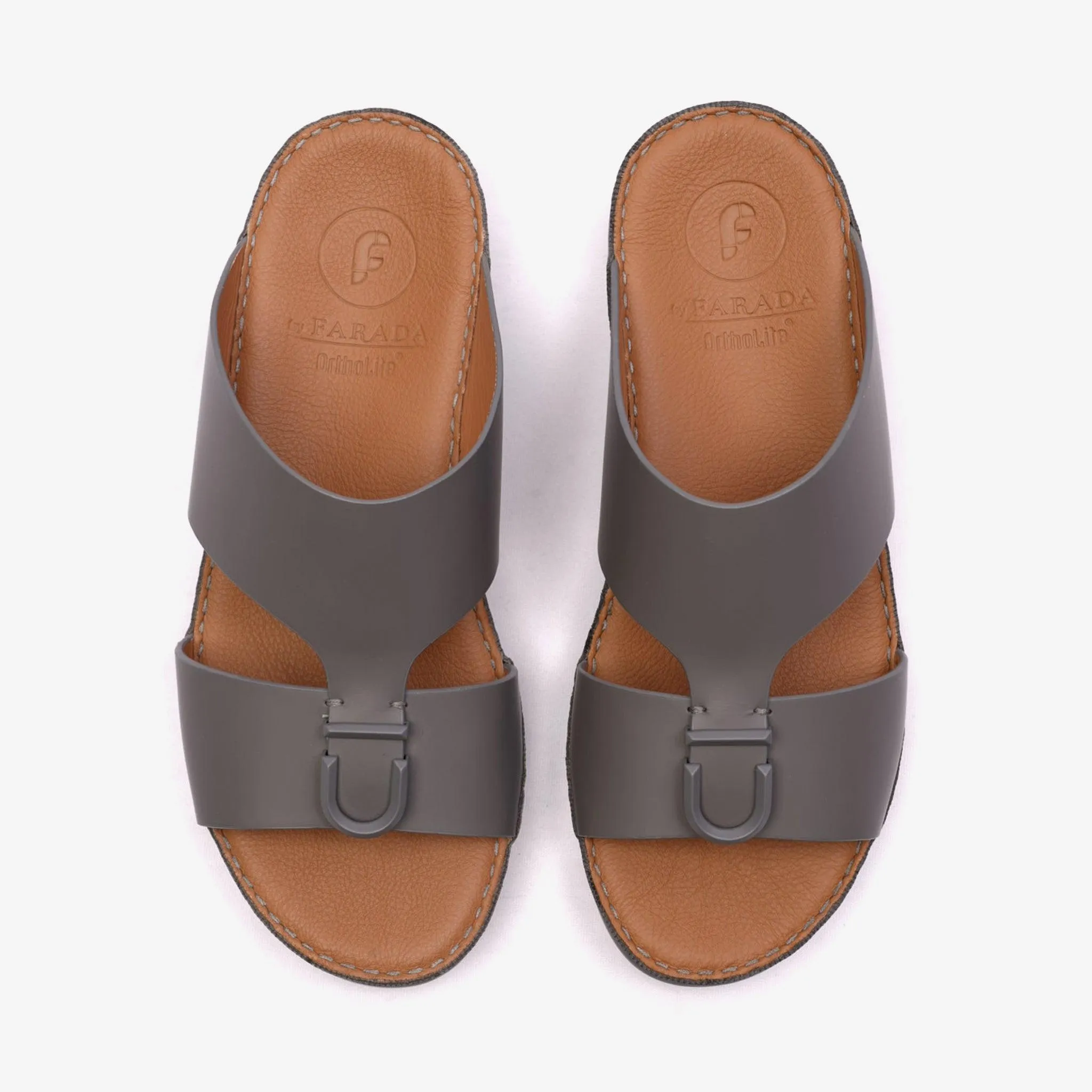 MATTE BERNINI CLASSIC ARABIC LEATHER SANDALS SCHIST