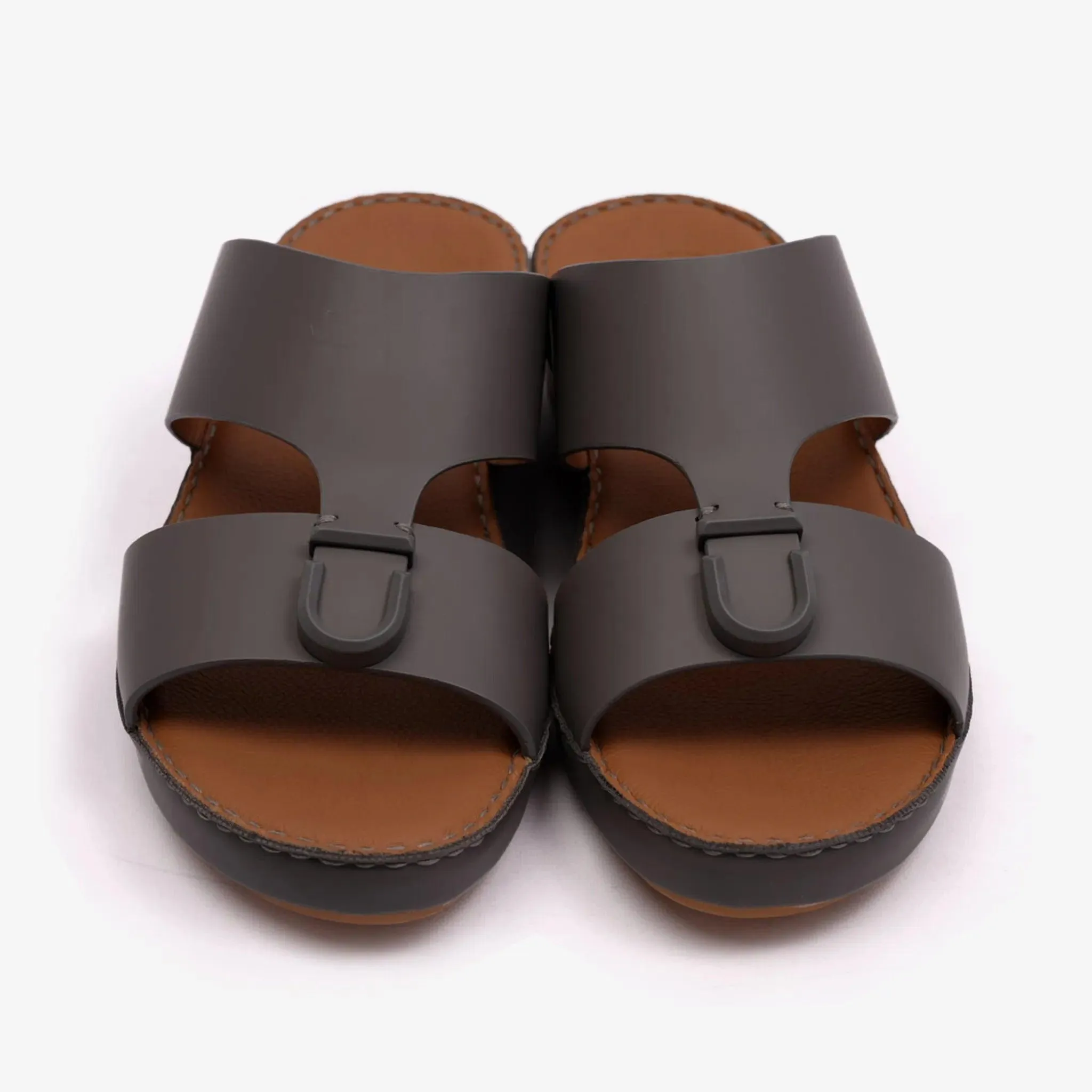 MATTE BERNINI CLASSIC ARABIC LEATHER SANDALS SCHIST