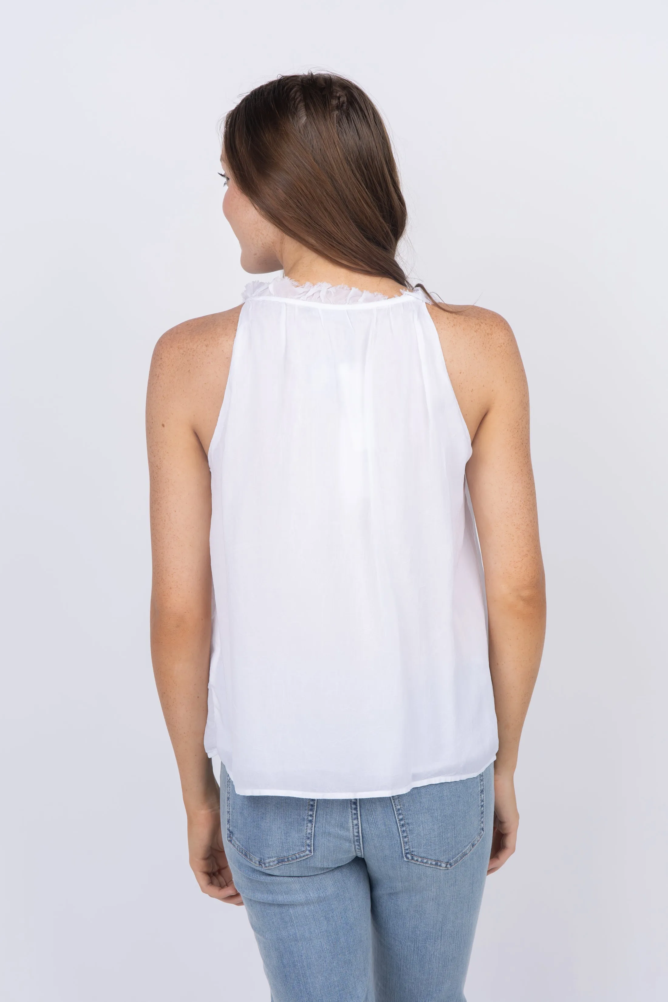 Maven Sleeveless Top in Optic White