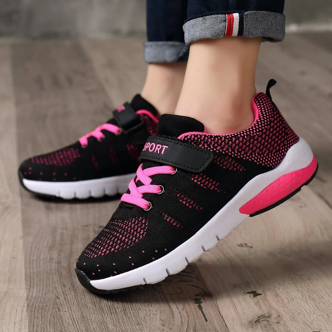 MAYZERO Kids Tennis Shoes Running Sports Shoes Breathable Athletic Shoes Lightweight Walking Shoes Fashion Sneakers for Boys and Girls