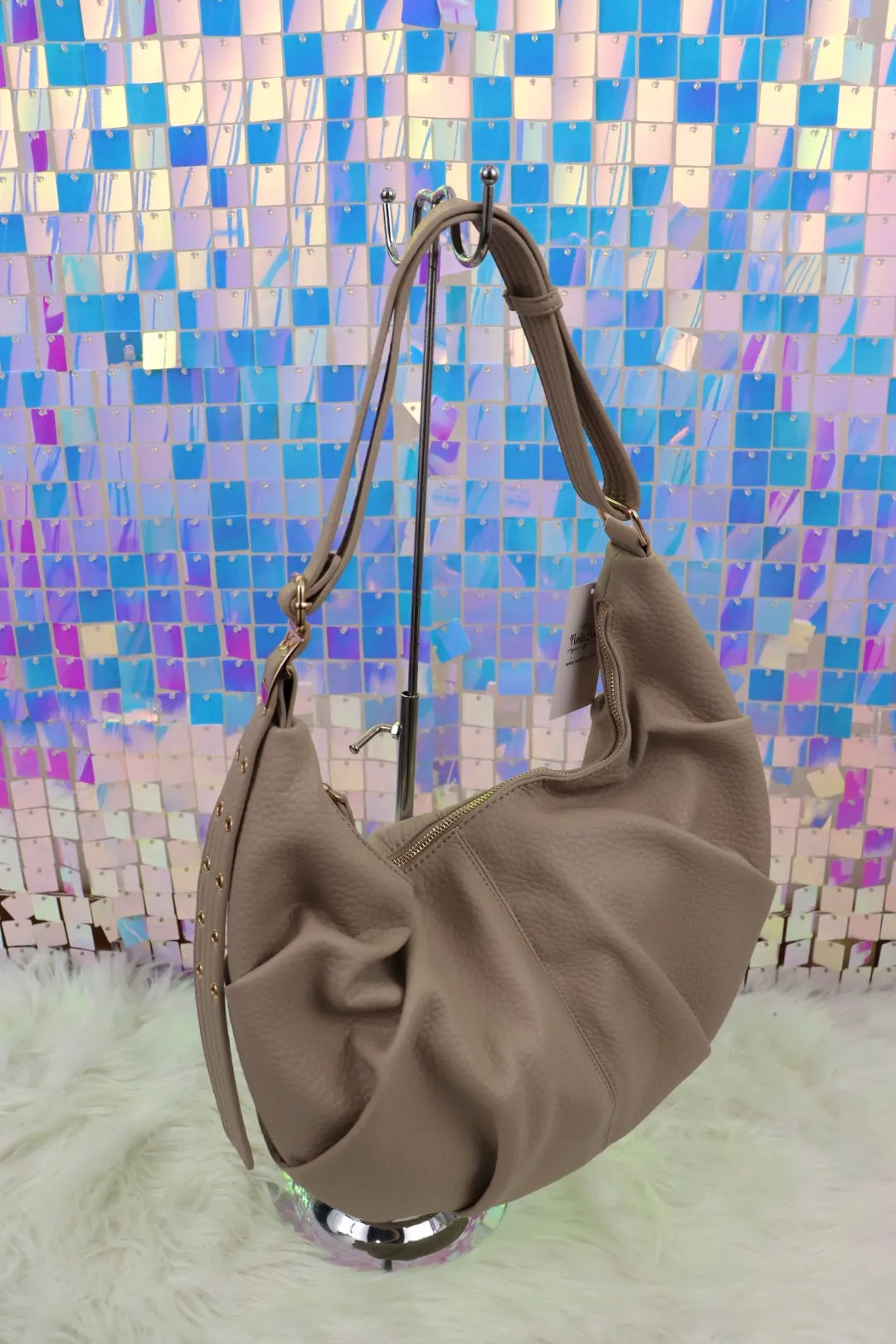 Miley Crescent Bag in Brown, Beige, Taupe or Black