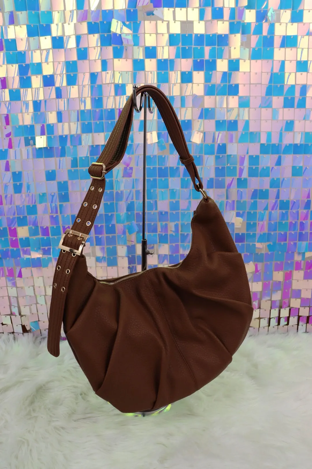 Miley Crescent Bag in Brown, Beige, Taupe or Black