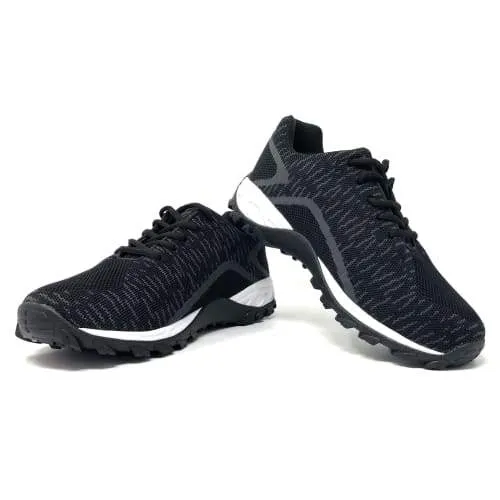 Mt. Emey 9705 Grey - Men's Knitted Athletic walking Shoe with Laces