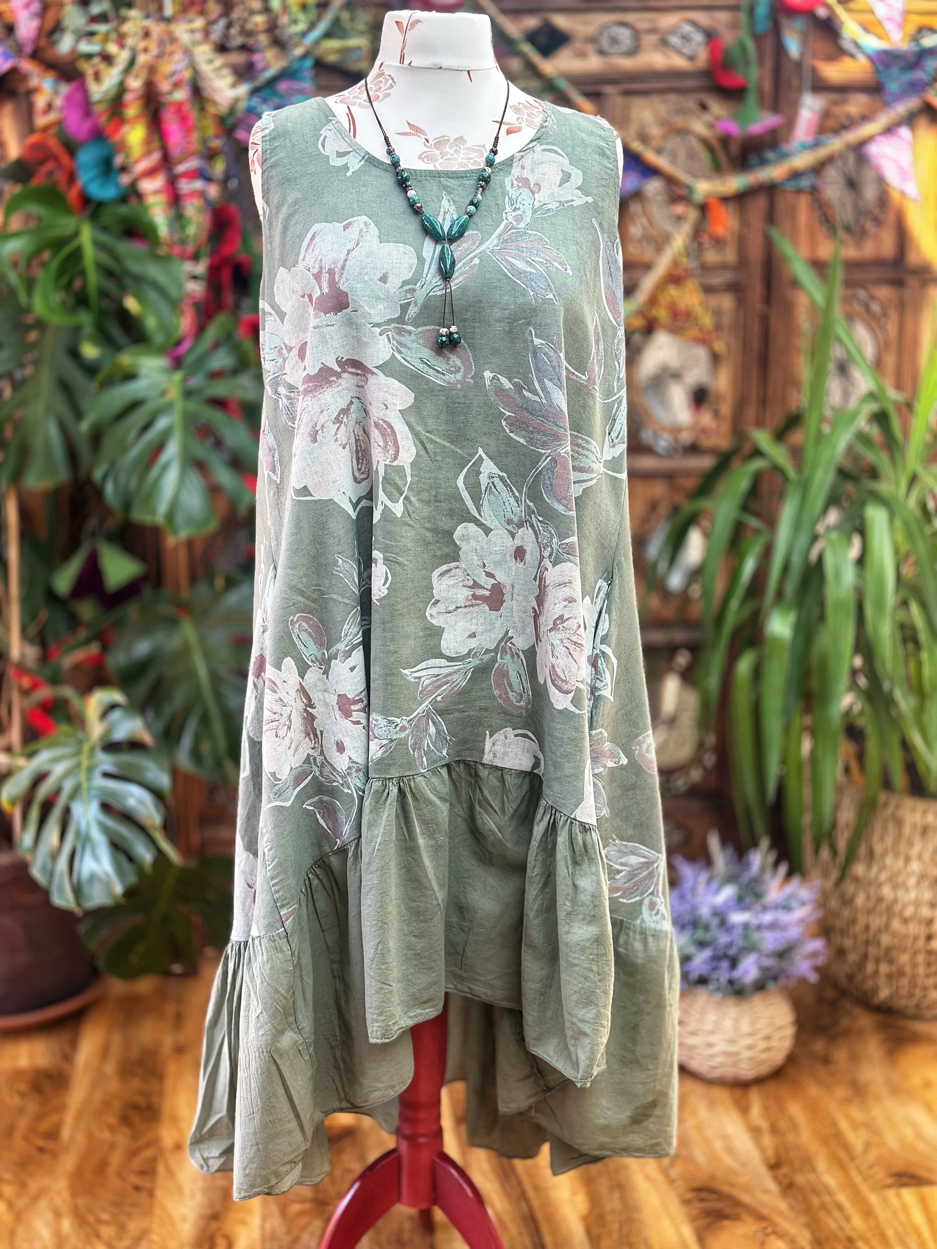 MYSTIC MEADOW GREEN SERENITY TUNIC / DRESS XL