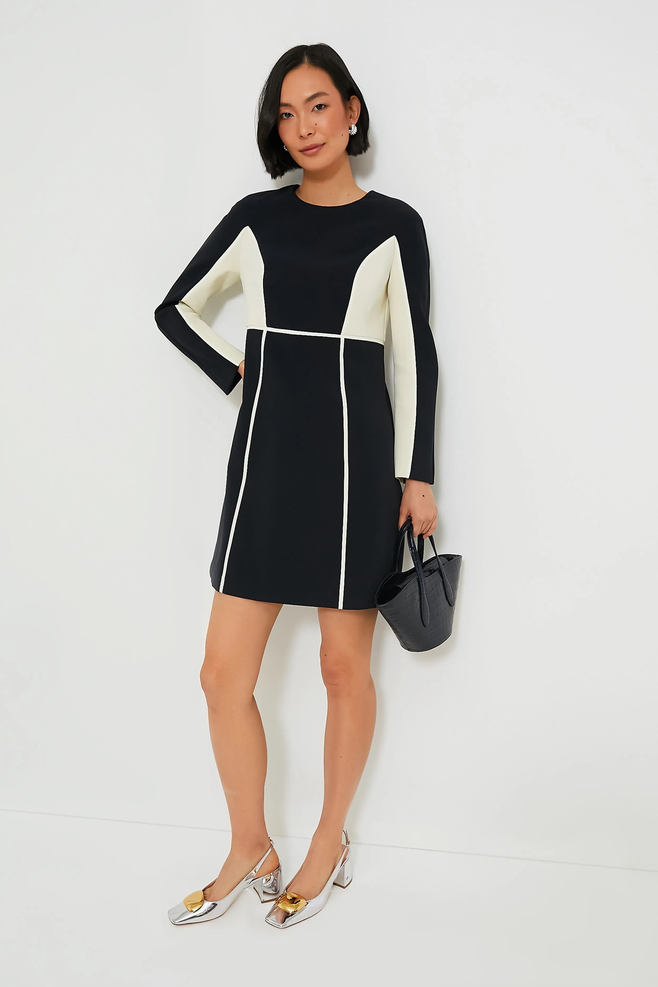 Navy and Cream Evie Dress