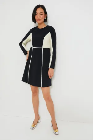 Navy and Cream Evie Dress