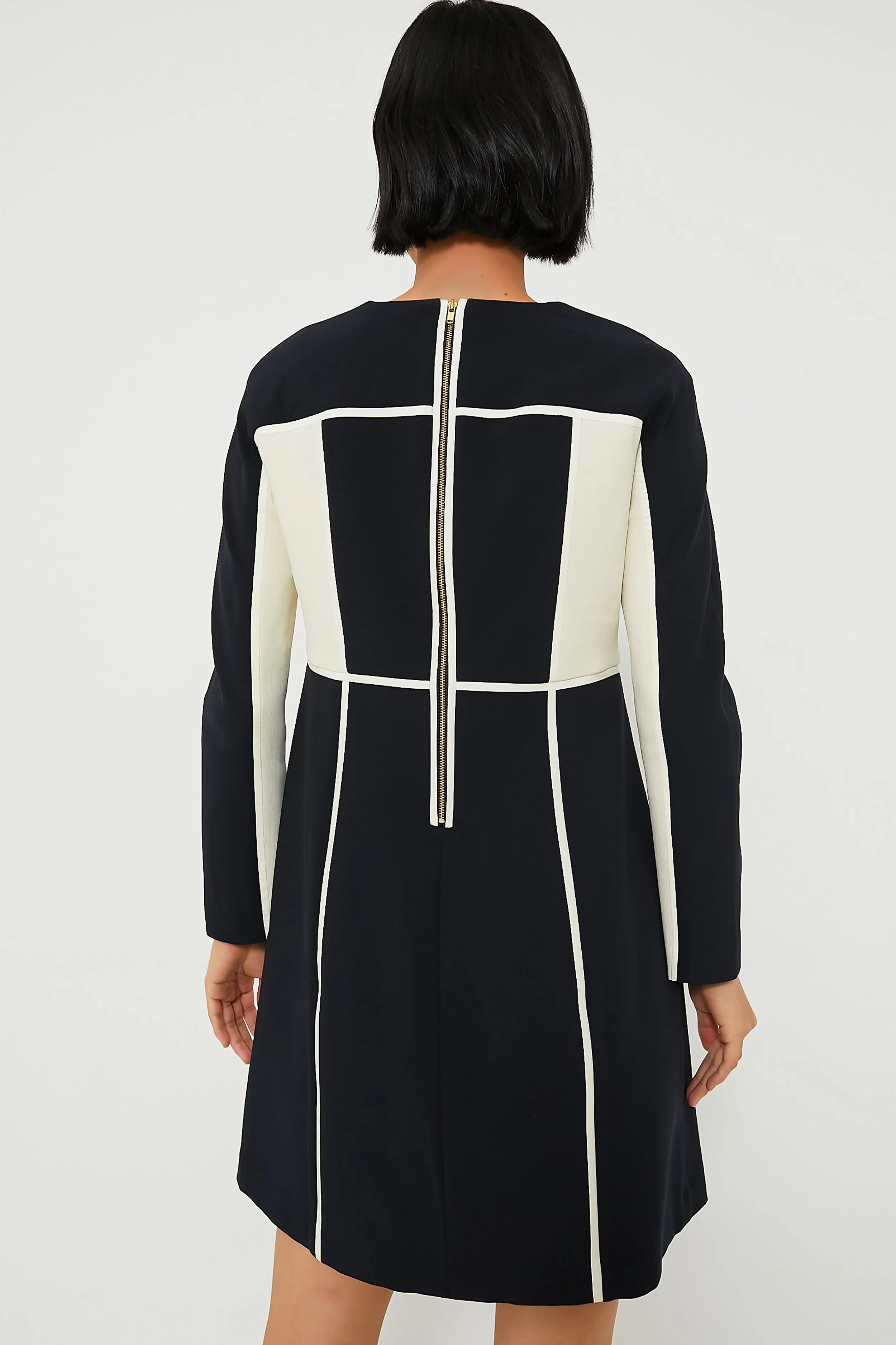 Navy and Cream Evie Dress