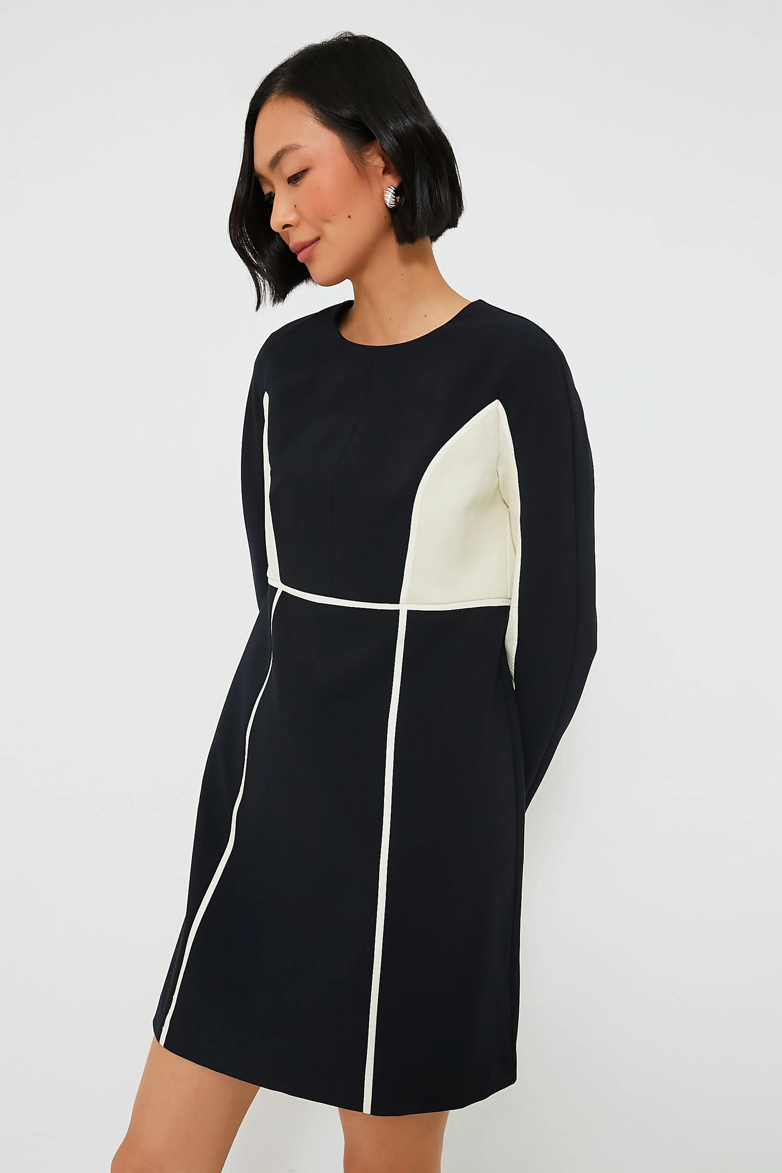 Navy and Cream Evie Dress