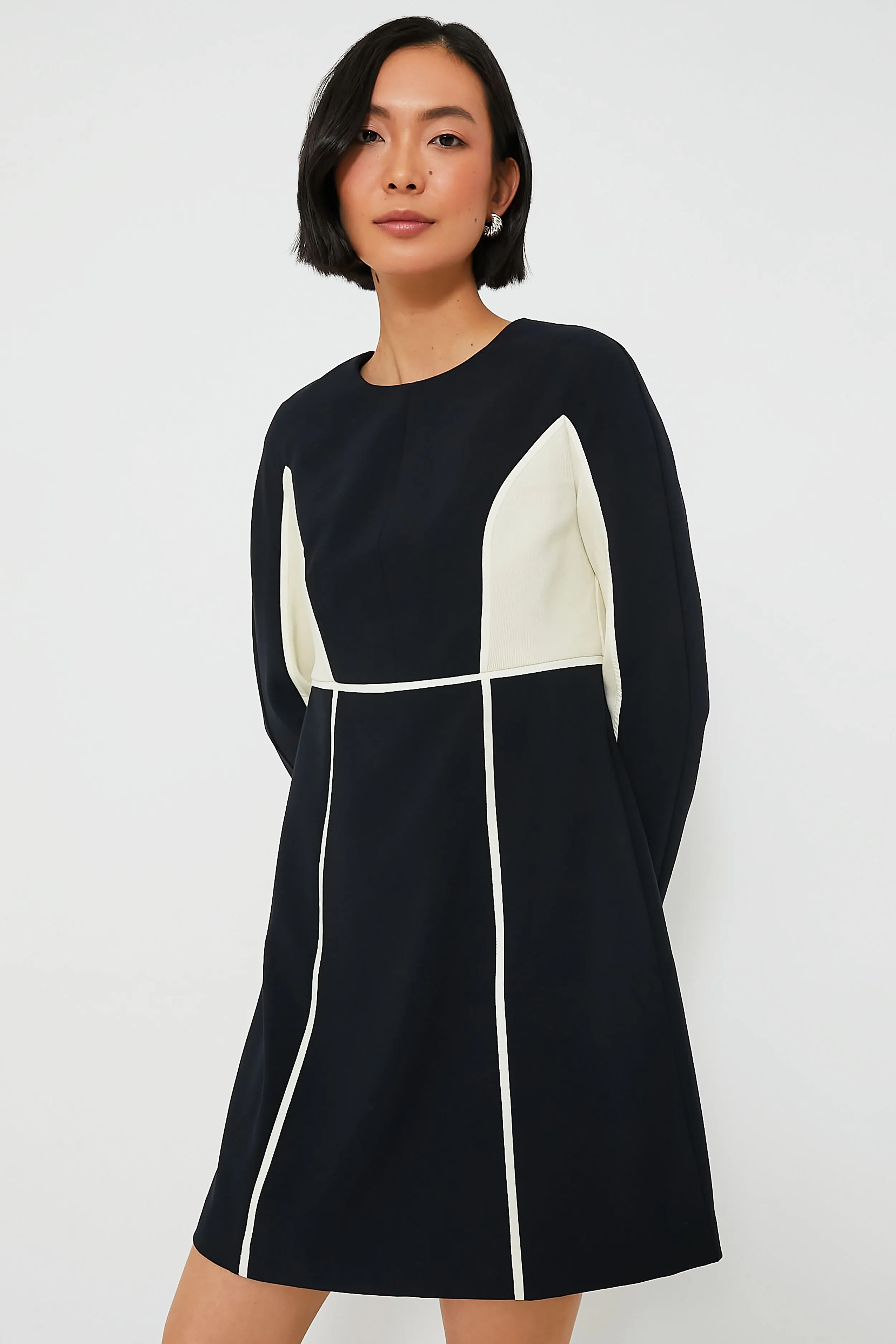 Navy and Cream Evie Dress