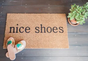 nice shoes Funny Doormat