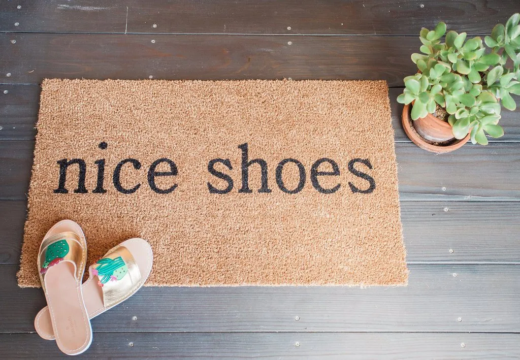 nice shoes Funny Doormat
