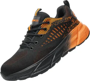 ORISTACO Steel Toe Work Safety Shoes, Breathable Lightweight Non-Slip Cushion