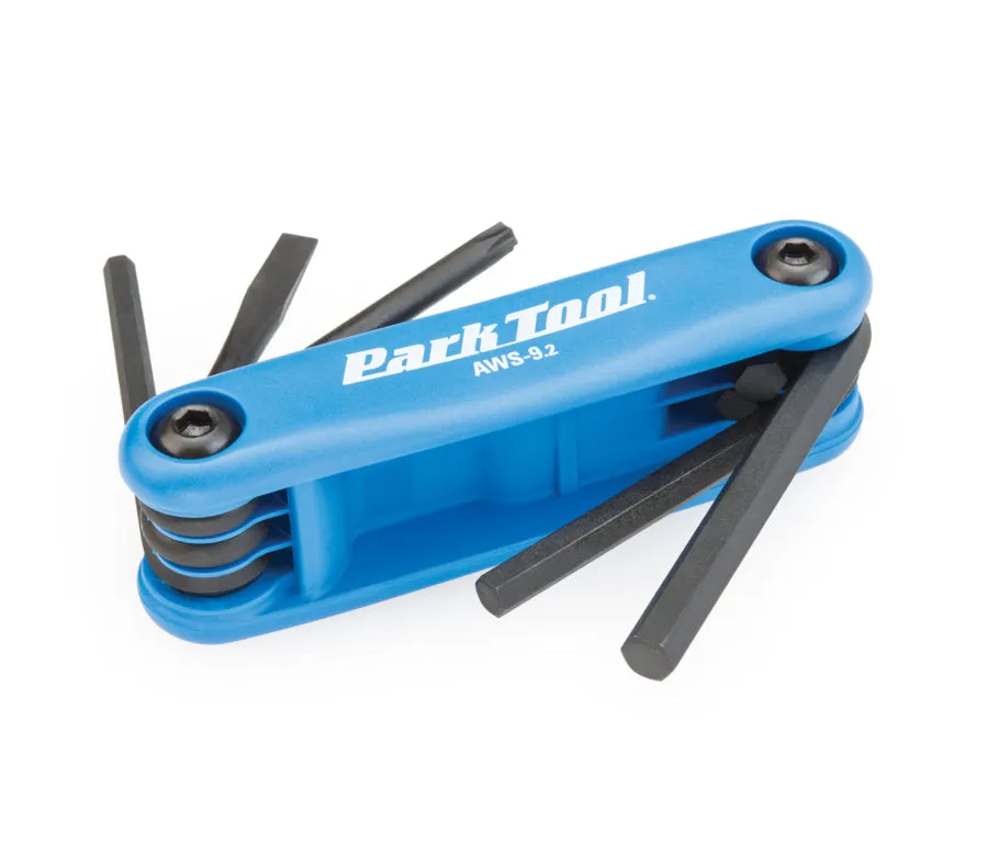 Park Tool Fold-up Hex Wrench and Screwdriver Set: T25 Torx®, 4mm, 5mm, 6mm