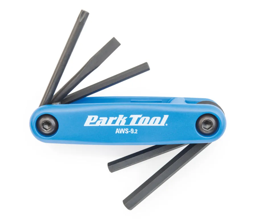 Park Tool Fold-up Hex Wrench and Screwdriver Set: T25 Torx®, 4mm, 5mm, 6mm