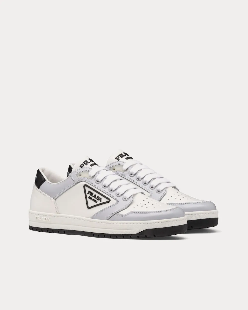 Perforated Leather White / Cornflower Blue Low Top Sneakers