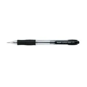 Pilot Supergrip Retractable Black Ink Pen (Fine Point)