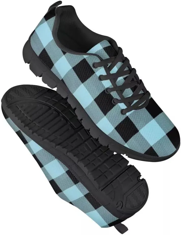 PinUp Angel Buffalo Plaid Walk Shoes Lightweight Breathable Athletic Gym Casual Tennis Shoes