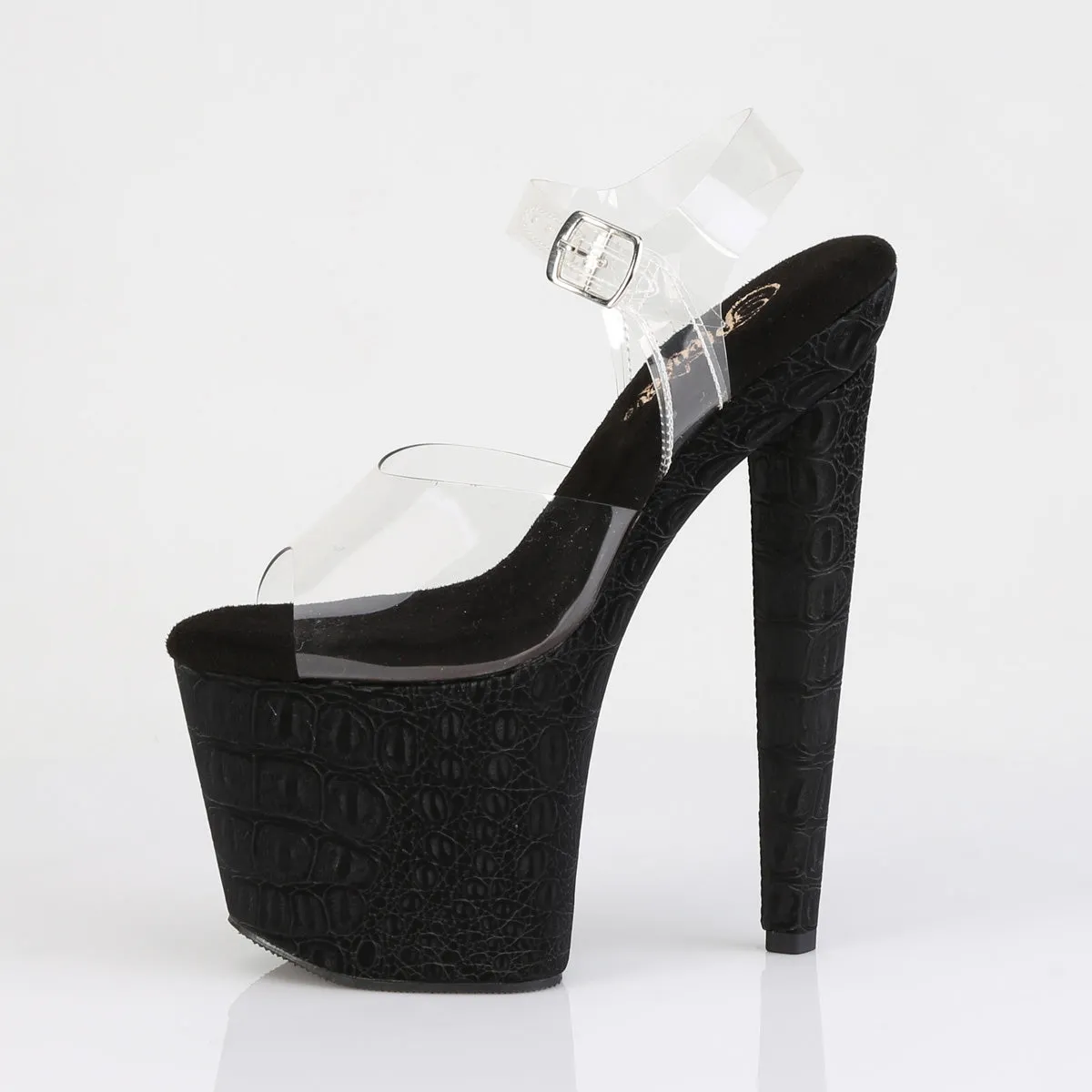 RAZZLE-808WR Pleaser Black Platform High Heel Shoes