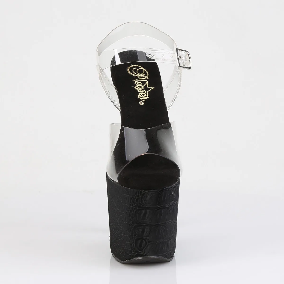RAZZLE-808WR Pleaser Black Platform High Heel Shoes