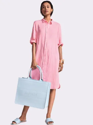 Riani Pink Rose Midi Linen Shirt Dress 246880 2272 311
