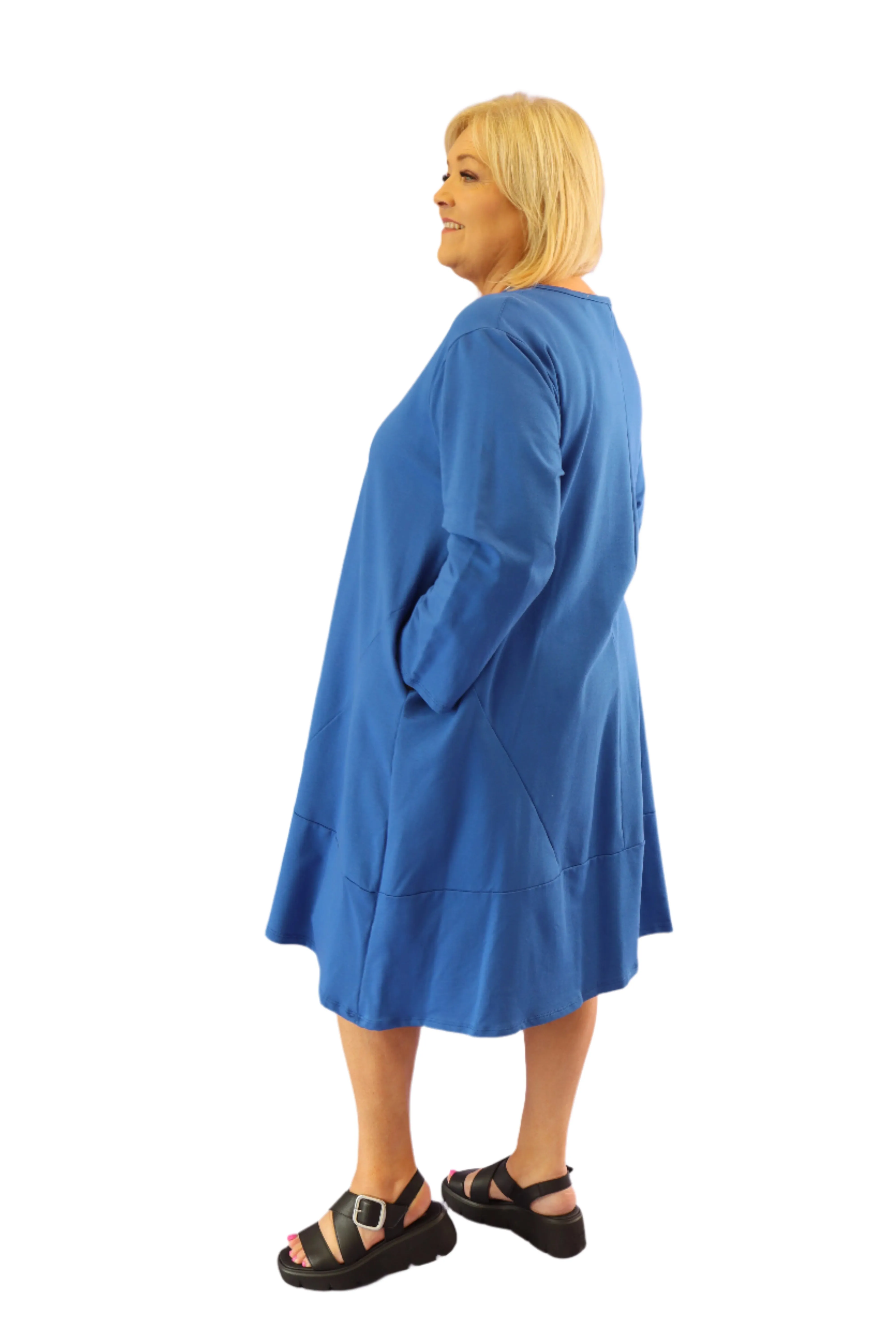 Rue Cotton Dress in Blue