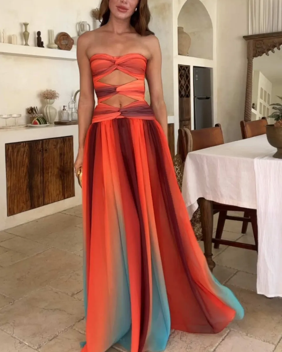 Sardinia – Ombré chiffon – Maxi dress