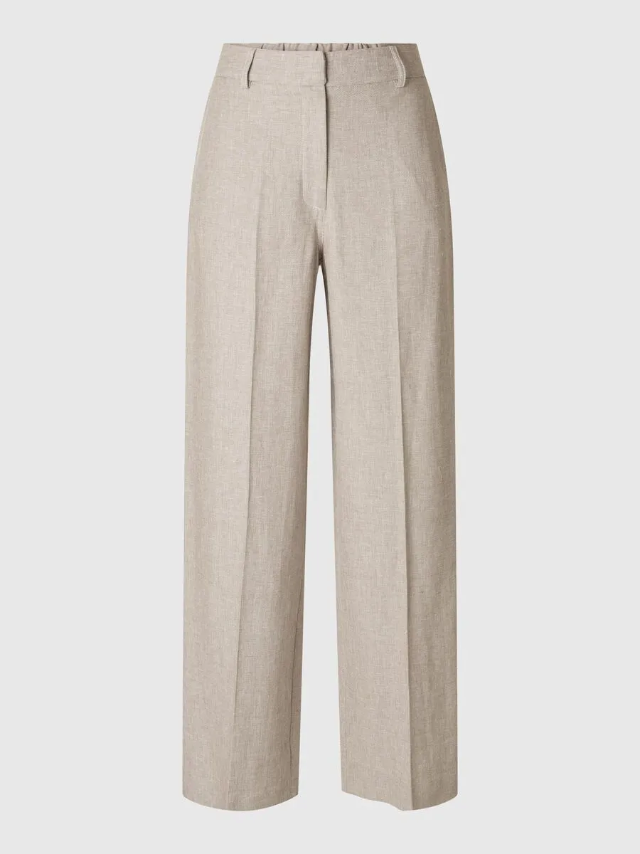 Selected Femme Margo tara linen wide leg trouser Sepia Tint