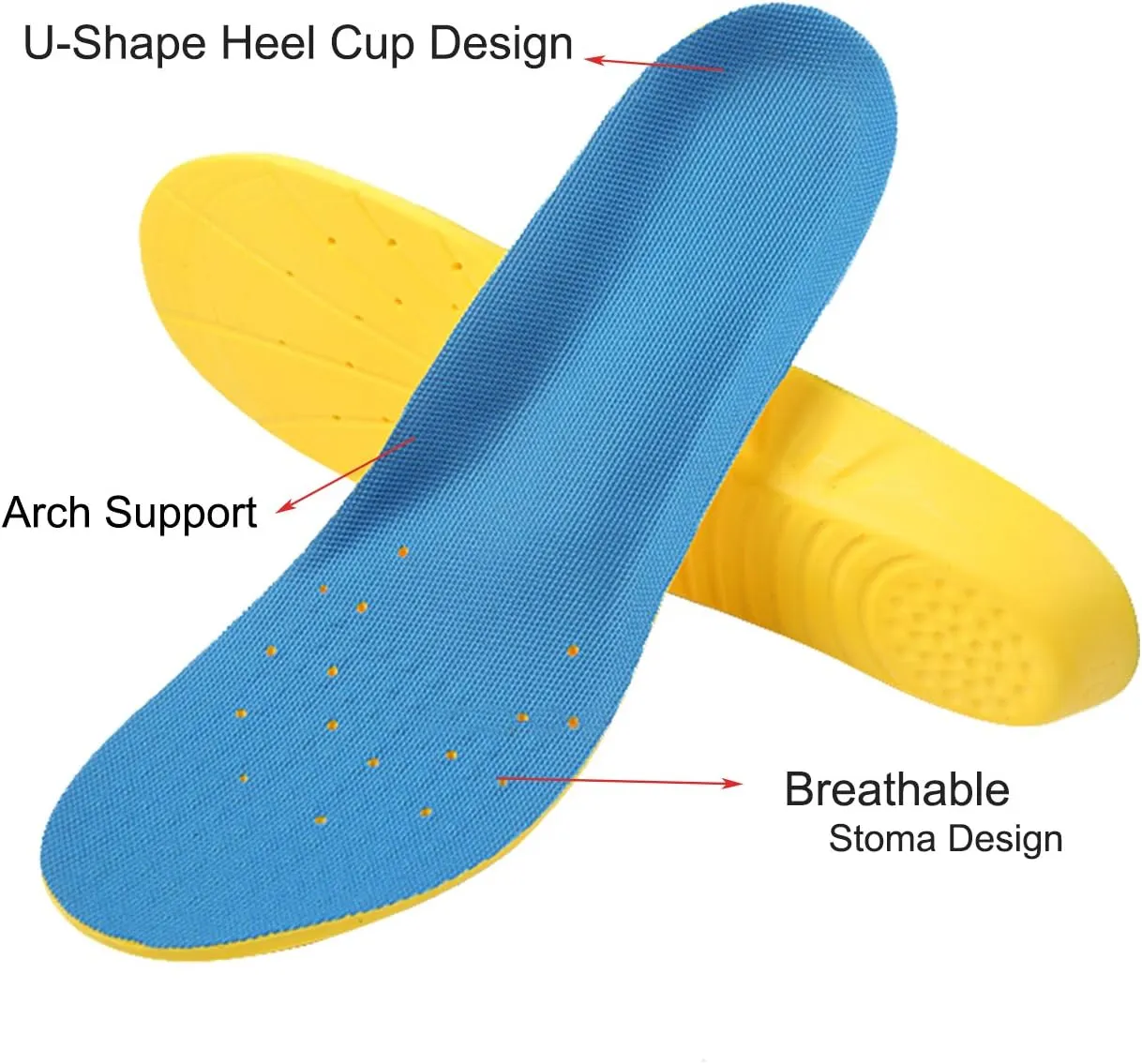 Shoe Insoles, Orthotic Insoles, Memory Foam Insoles Providing Great Shock Absorption and Cushion, Best Insoles for Men and Women for Everyday Use (S)