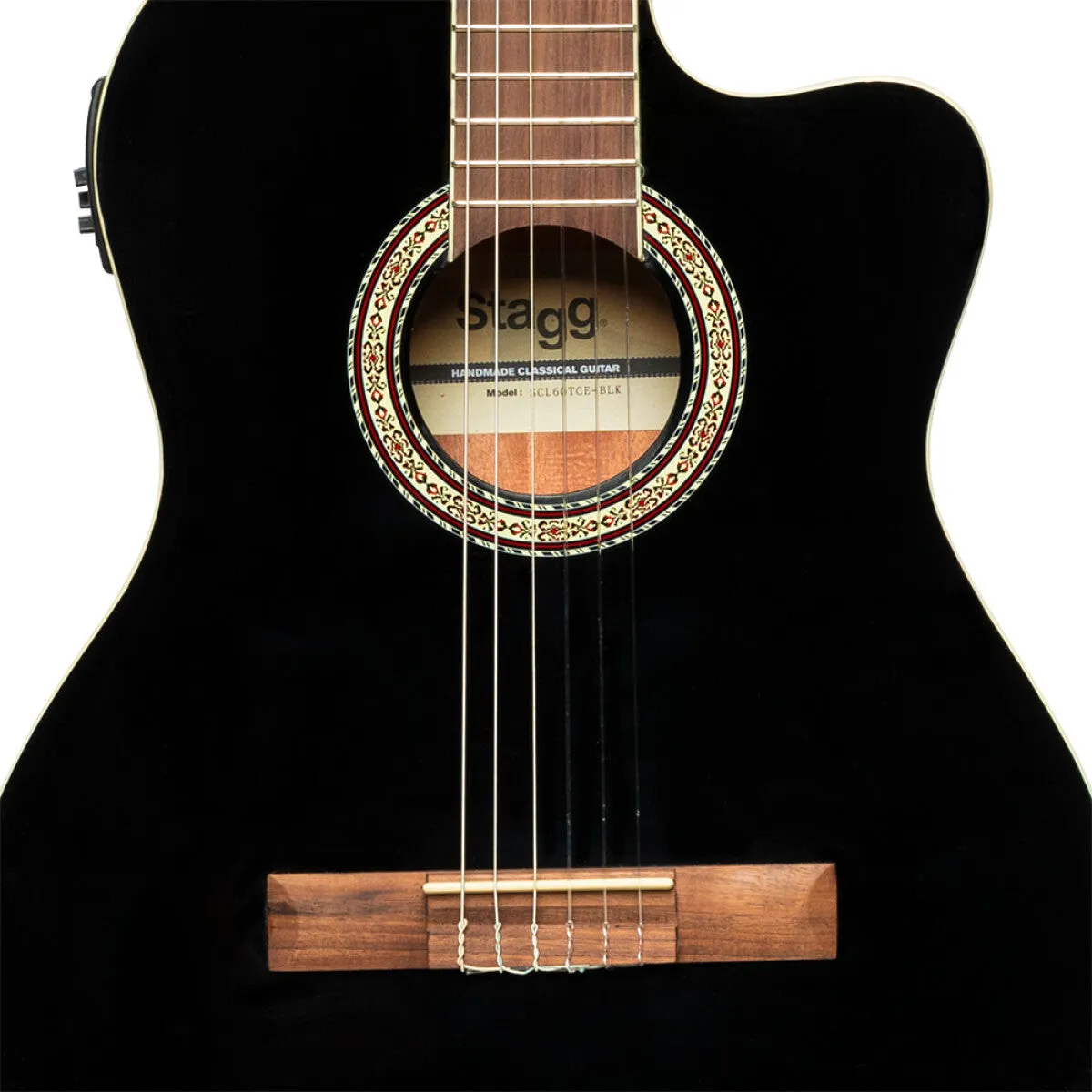 Stagg SCL60 TCE Acoustic-Electric Classical Guitar - Black