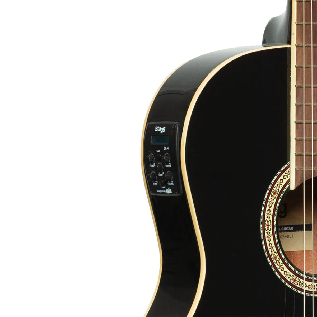 Stagg SCL60 TCE Acoustic-Electric Classical Guitar - Black