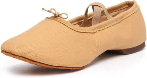 TINRYMX Women Canvas Latin Dance Shoes Ballroom Character Teacher Shoes