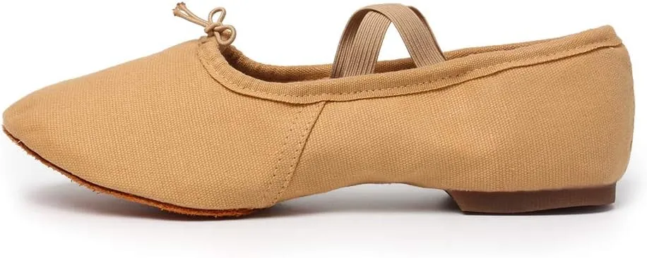 TINRYMX Women Canvas Latin Dance Shoes Ballroom Character Teacher Shoes