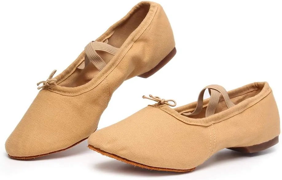 TINRYMX Women Canvas Latin Dance Shoes Ballroom Character Teacher Shoes