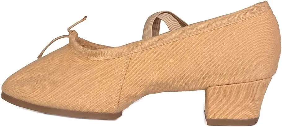 TINRYMX Women Latin Dance Shoes Ballroom Canvas Dance Shoes with Rubber Sole