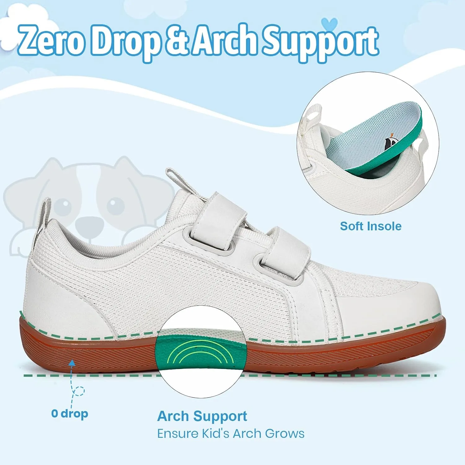 Toddler Shoes Boys Girls Kids Wide Toe Box Barefoot Shoes Breathable Zero Drop Non-Slip Sneakers for Toddler/Little Kid/Big Kid