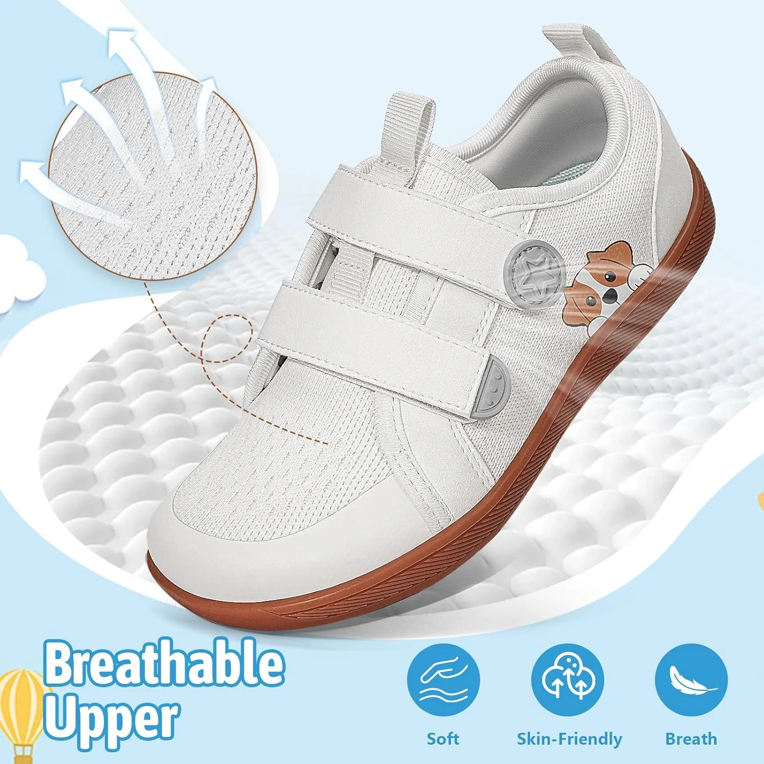 Toddler Shoes Boys Girls Kids Wide Toe Box Barefoot Shoes Breathable Zero Drop Non-Slip Sneakers for Toddler/Little Kid/Big Kid
