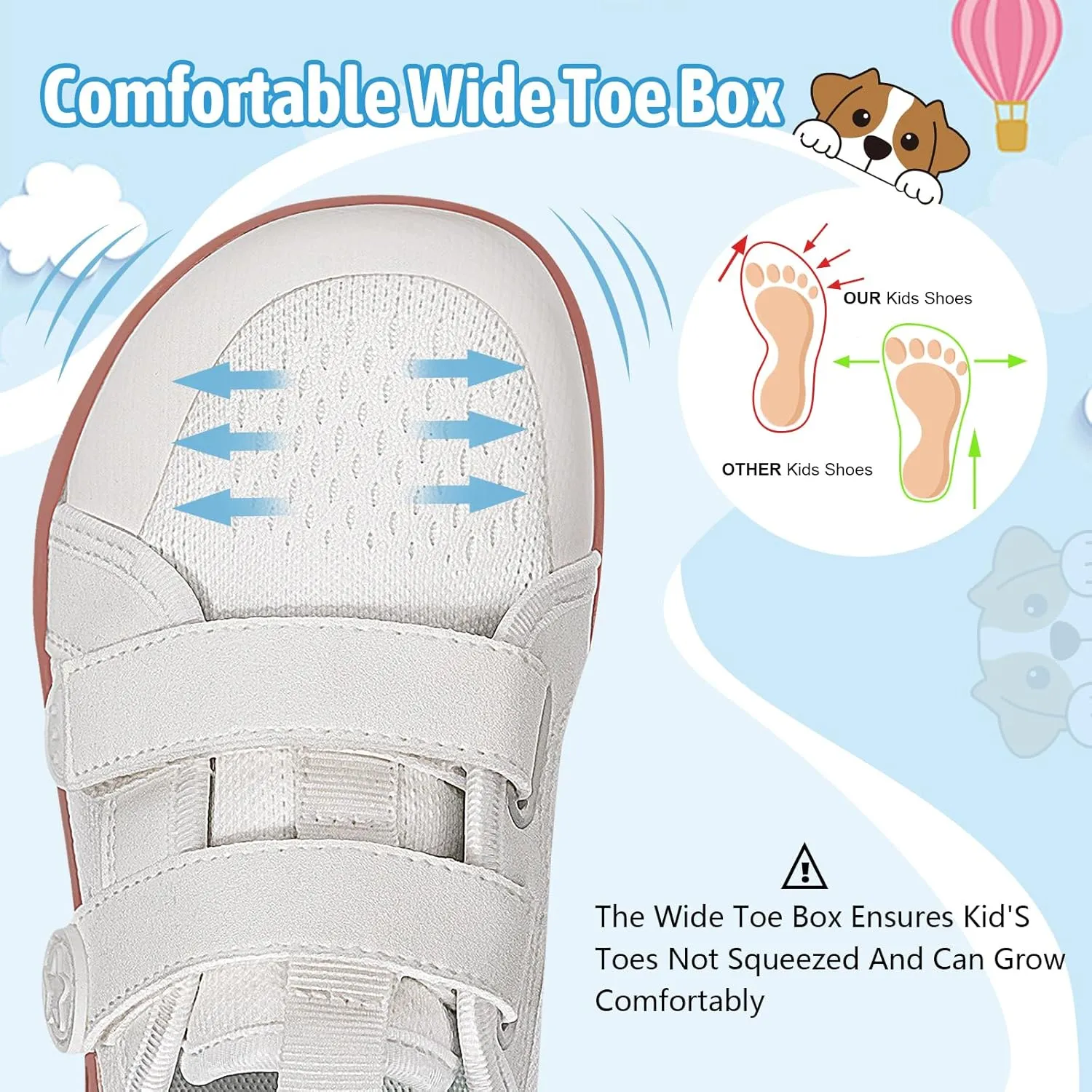 Toddler Shoes Boys Girls Kids Wide Toe Box Barefoot Shoes Breathable Zero Drop Non-Slip Sneakers for Toddler/Little Kid/Big Kid